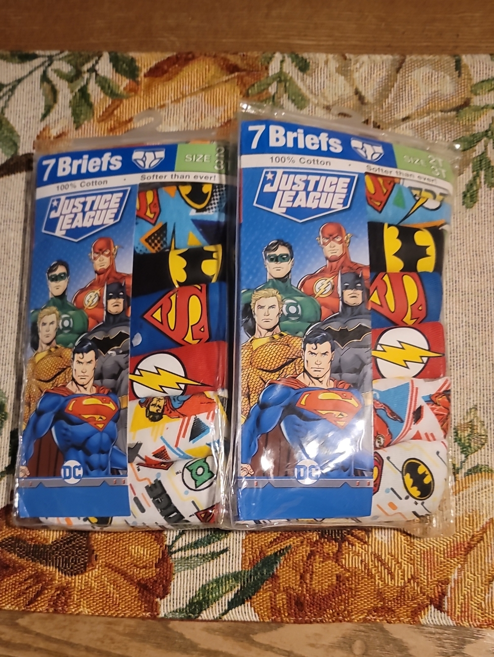 2 Packs of Justice League Boys' 7-Pack Cotton Briefs - Multicolor~ size 2T/3T